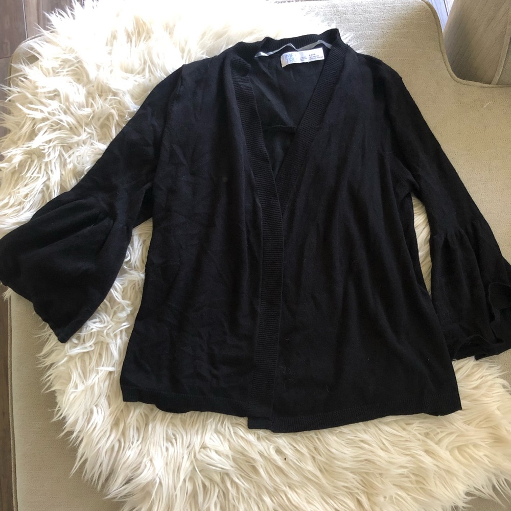 Flare sleeve crop cardigan